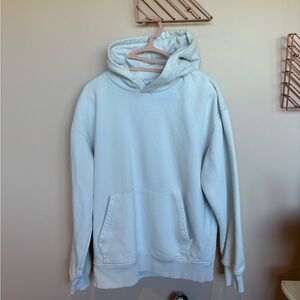 All white hoodie from Zara Men in L